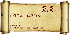 Rábel Róza névjegykártya